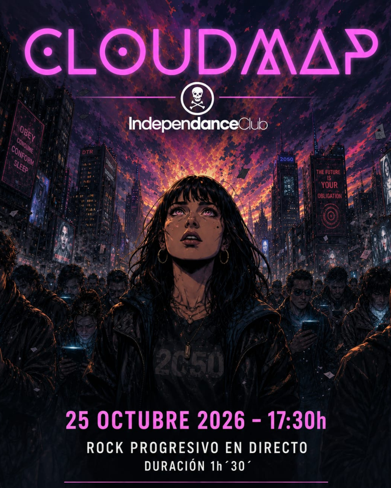 CLOUDMAP - ROCK PROGRESIVO EN DIRECTO - DOMINGO 25 OCTUBRE A LAS 17:30H
